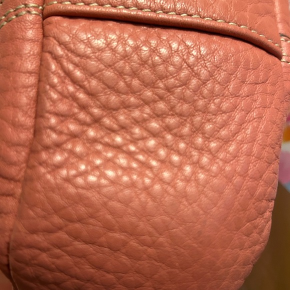 Coach Hamilton Leather Hobo Bag Dusty Rose Approx. 15 x 9 x 5 x 3 - Picture 10 of 11